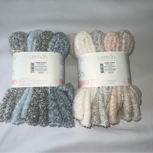 LEMON‎ 2X 4 PACKS COZY SOCKS - Picture 2 of 4